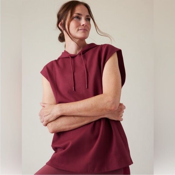 ATHLETA Sundown Sweatshirt Tank, Berry, Size Small - Picture 1 of 8